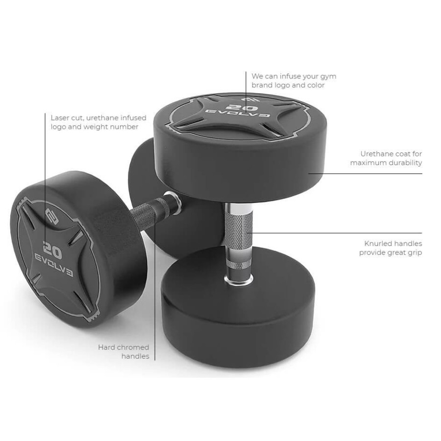 Evolve TPU Urethane Dumbbell Set - 2x12,5 - 35 kg