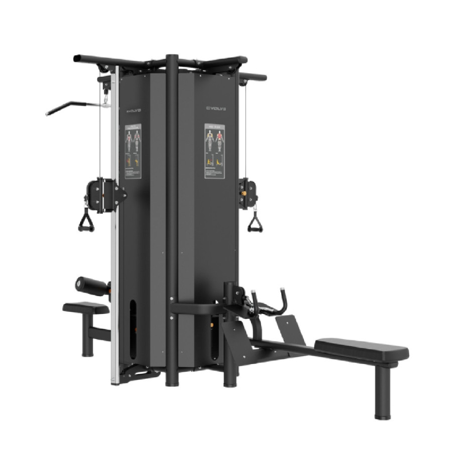 Evolve Ultra Series Series Selectorized 4 Stack Multigym With 2 Adjustable Cables