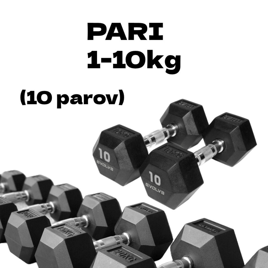 Evolve Hexagon Dumbbells Set 1-10kg