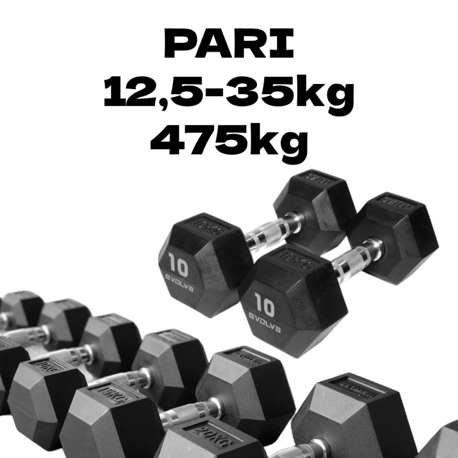 Evolve Hexagon Dumbbells Set 12-35kg