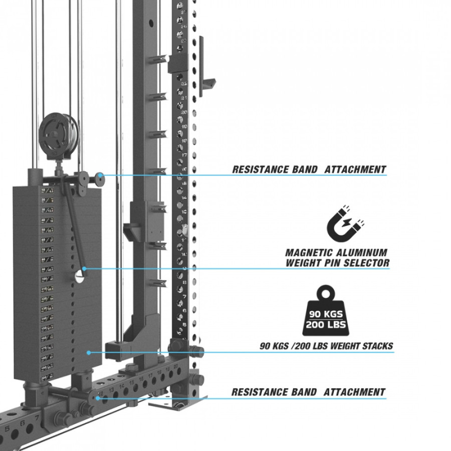 GETRXD - RX3 Tornado 6-Post Smith Machine Rack